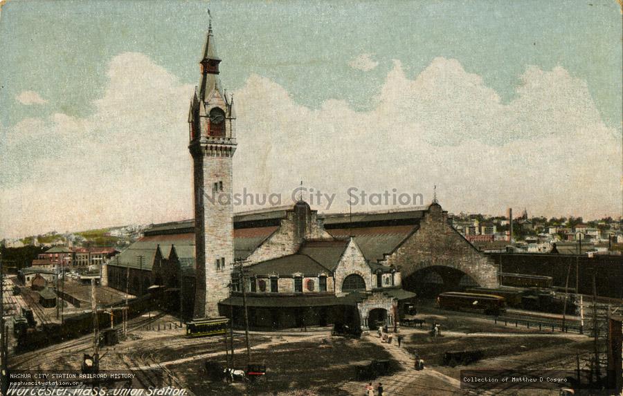 Postcard: Worcester, Massachusetts, Union Station